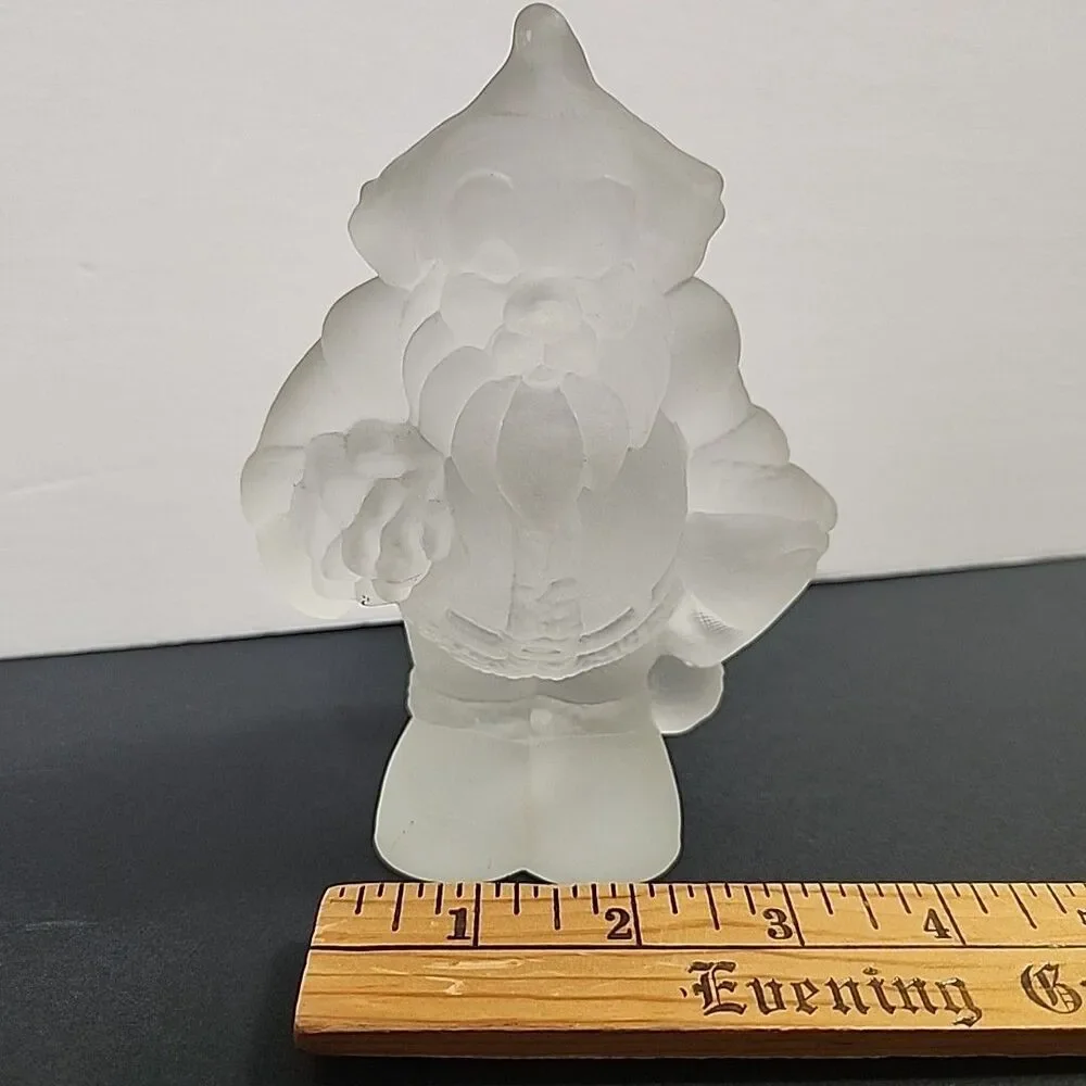 Vtg Frosted Santa Claus House Of Lloyd Christmas Figurine Paperweight Heavy